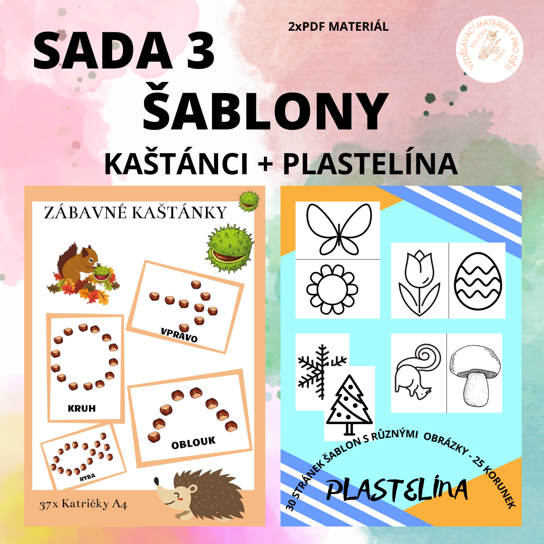SADA 3 - ŠABLONY PRO DĚTI | Inspirace (nejen) do školky